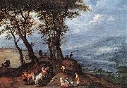 BRUEGHEL, Jan the Elder Going to the Market fdf Sweden oil painting reproduction